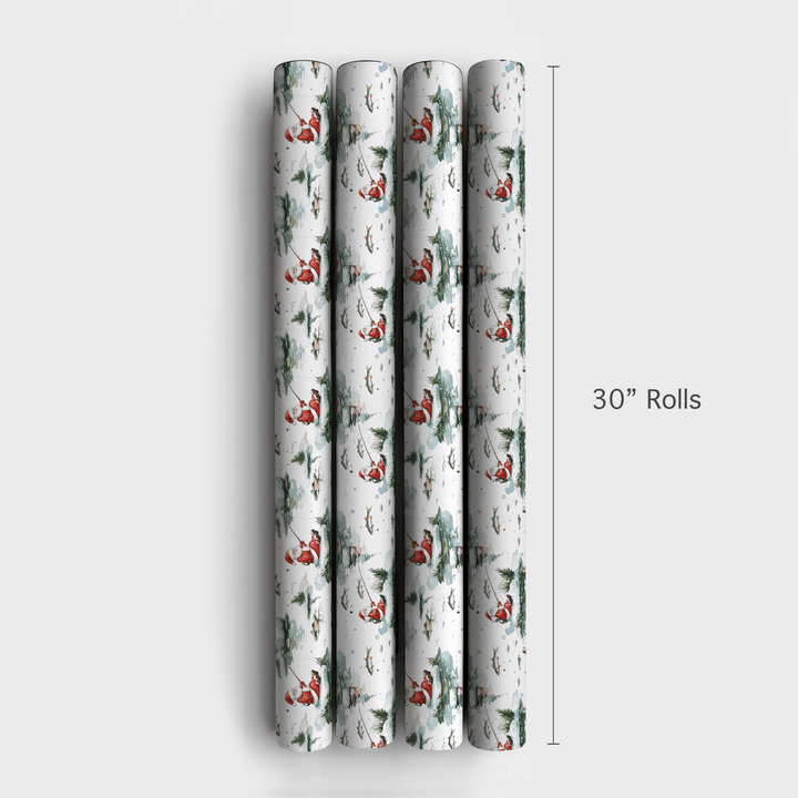 Downstream Santa - Wrapping Paper - Aspen & Arlo