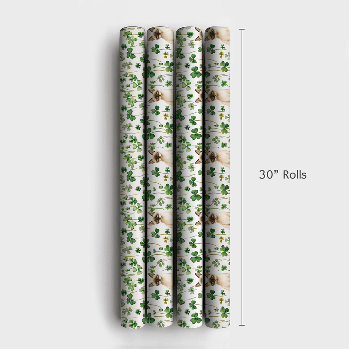 Shamrocks with the Burmese - Wrapping Paper - Aspen & Arlo