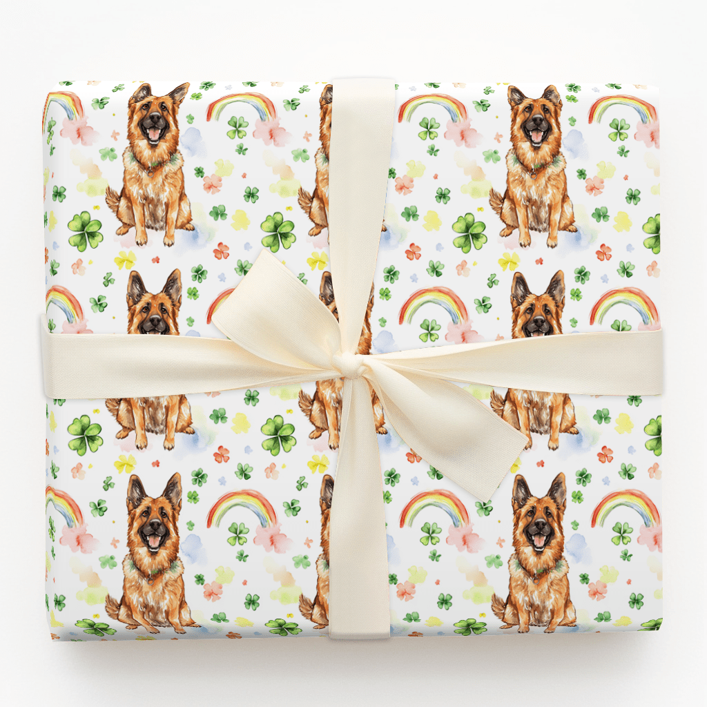 Rainbows with the German Shepherd - Wrapping Paper - Aspen & Arlo