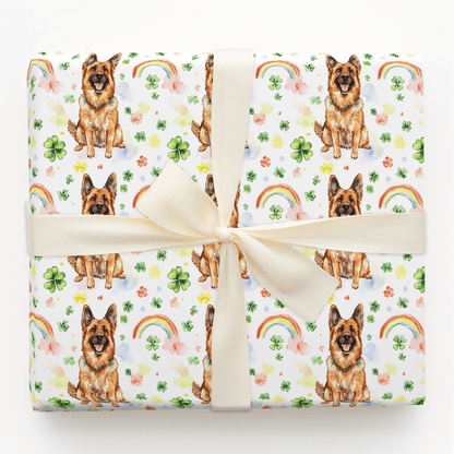 Rainbows with the German Shepherd - Wrapping Paper - Aspen & Arlo