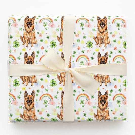 Rainbows with the German Shepherd - Wrapping Paper - Aspen & Arlo