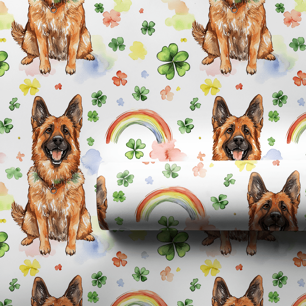 Rainbows with the German Shepherd - Wrapping Paper - Aspen & Arlo