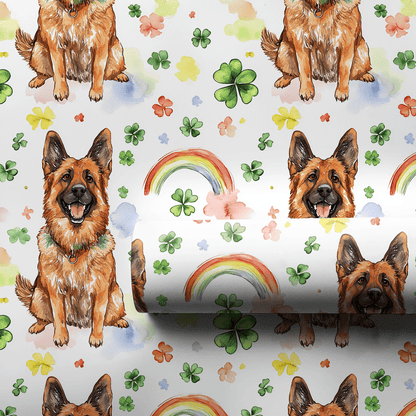 Rainbows with the German Shepherd - Wrapping Paper - Aspen & Arlo