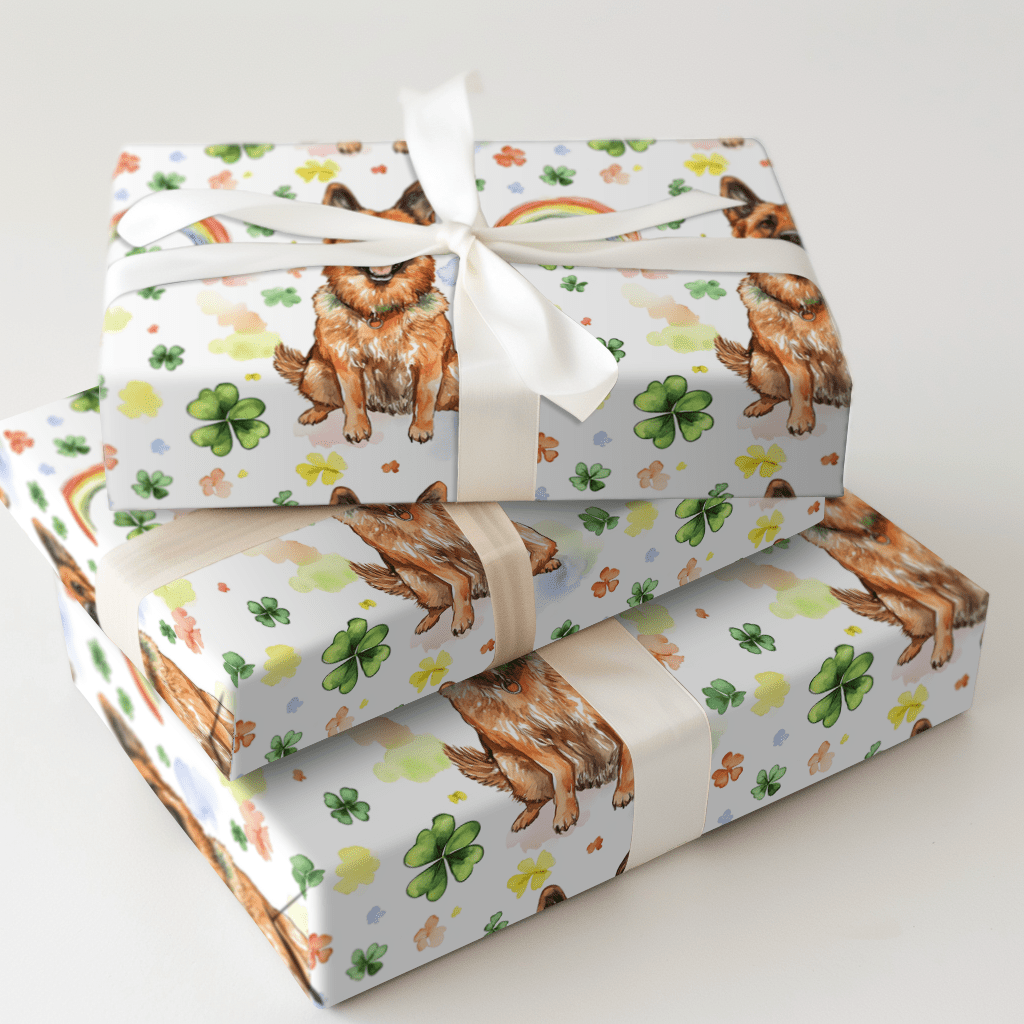 Rainbows with the German Shepherd - Wrapping Paper - Aspen & Arlo