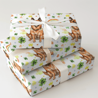 Rainbows with the German Shepherd - Wrapping Paper - Aspen & Arlo