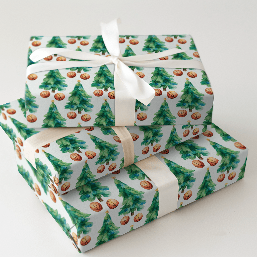 Evergreen Hoops - Wrapping Paper - Aspen & Arlo