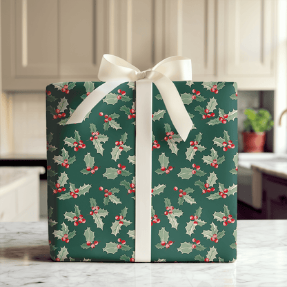 Holly Hues - Wrapping Paper - Aspen & Arlo