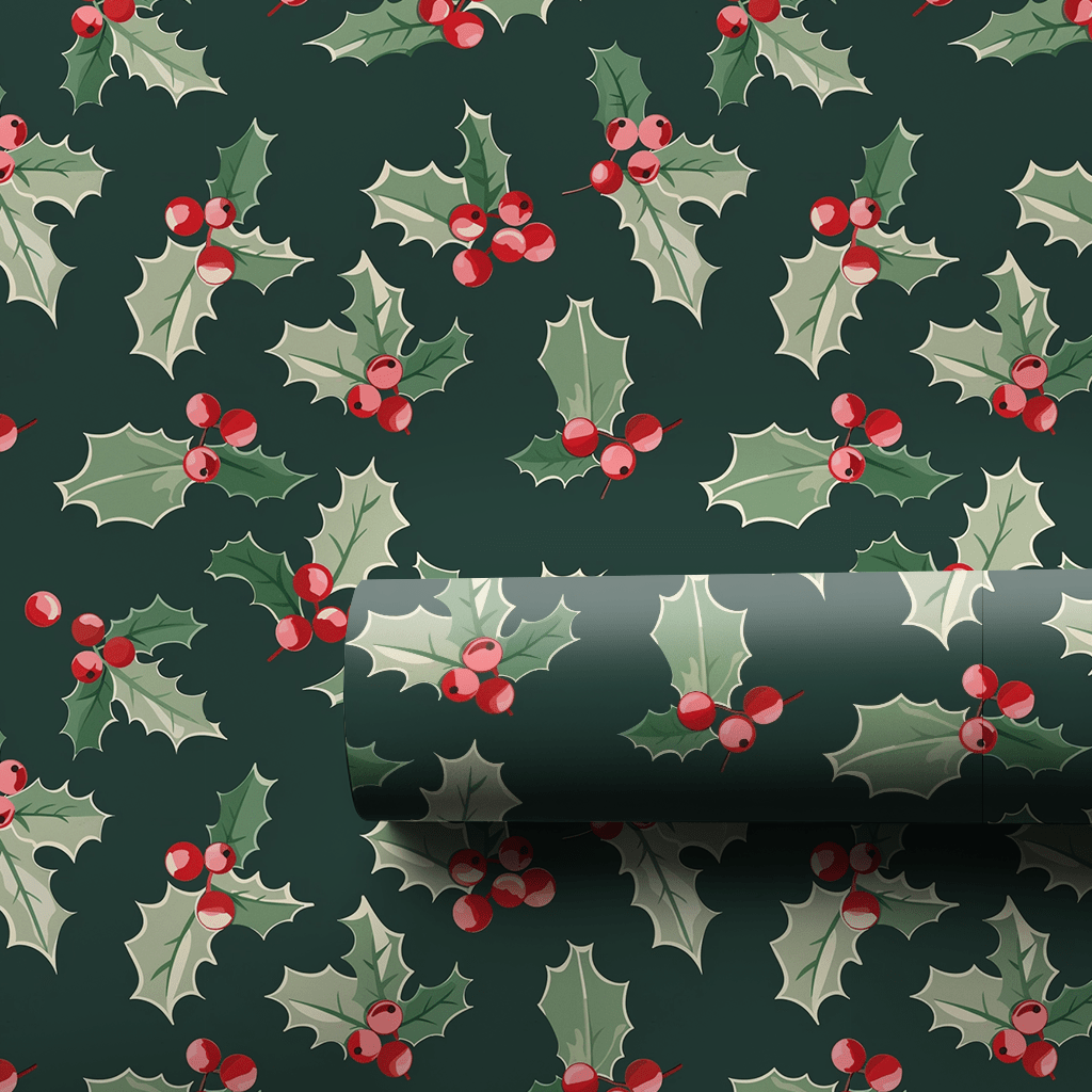 Holly Hues - Wrapping Paper - Aspen & Arlo
