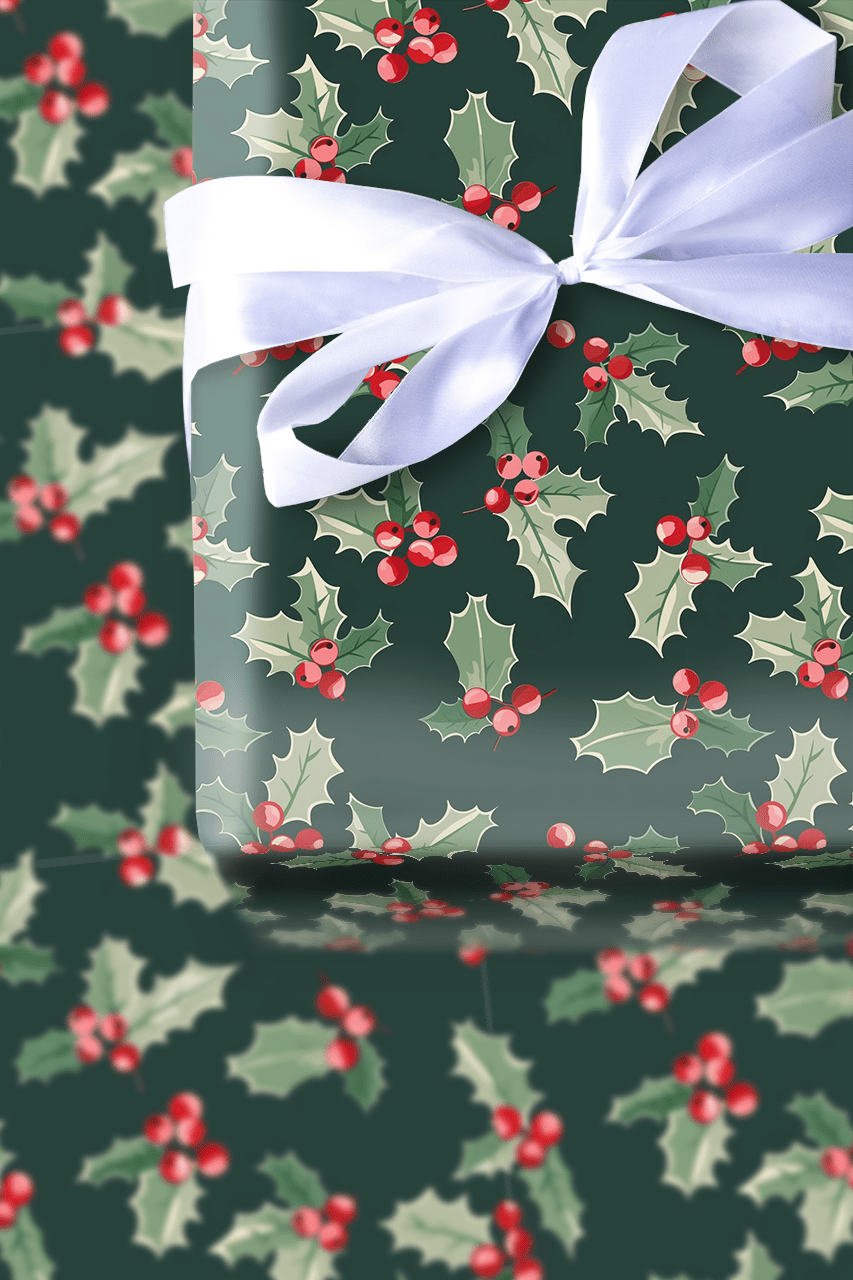 Holly Hues - Wrapping Paper - Aspen & Arlo
