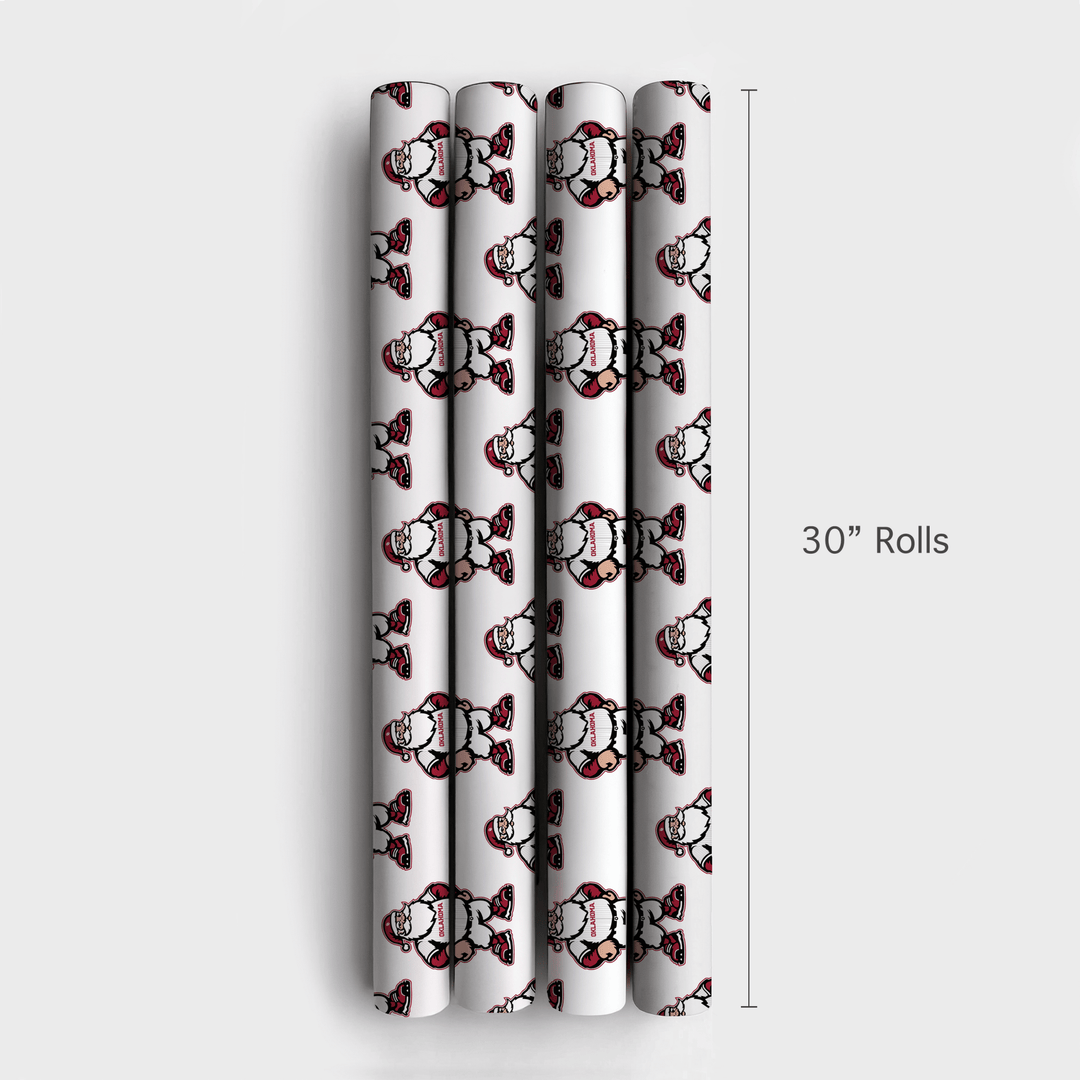 Santa’s Lineup Card – OU Edition - Wrapping Paper - Aspen & Arlo