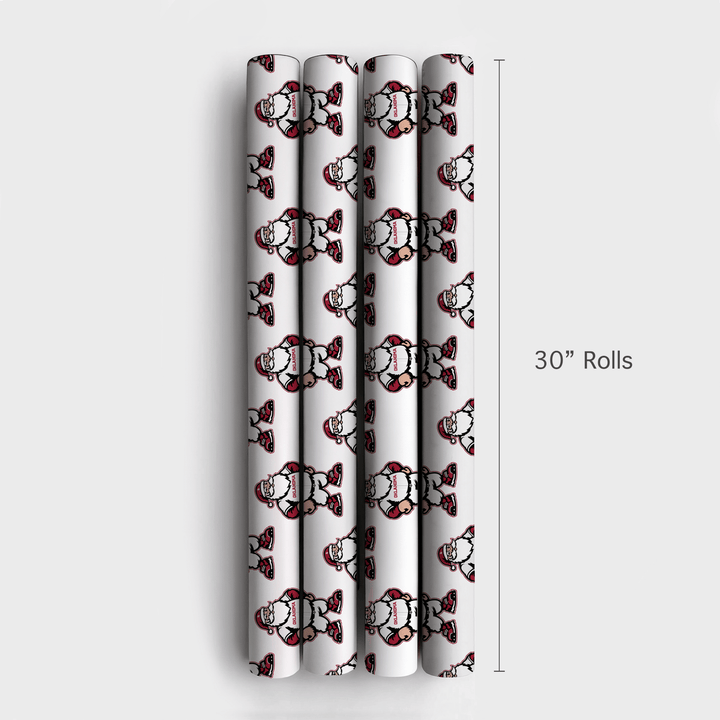 Santa’s Lineup Card – OU Edition - Wrapping Paper - Aspen & Arlo