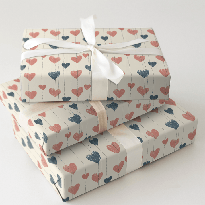 Balloon Hearts - Wrapping Paper - Aspen & Arlo