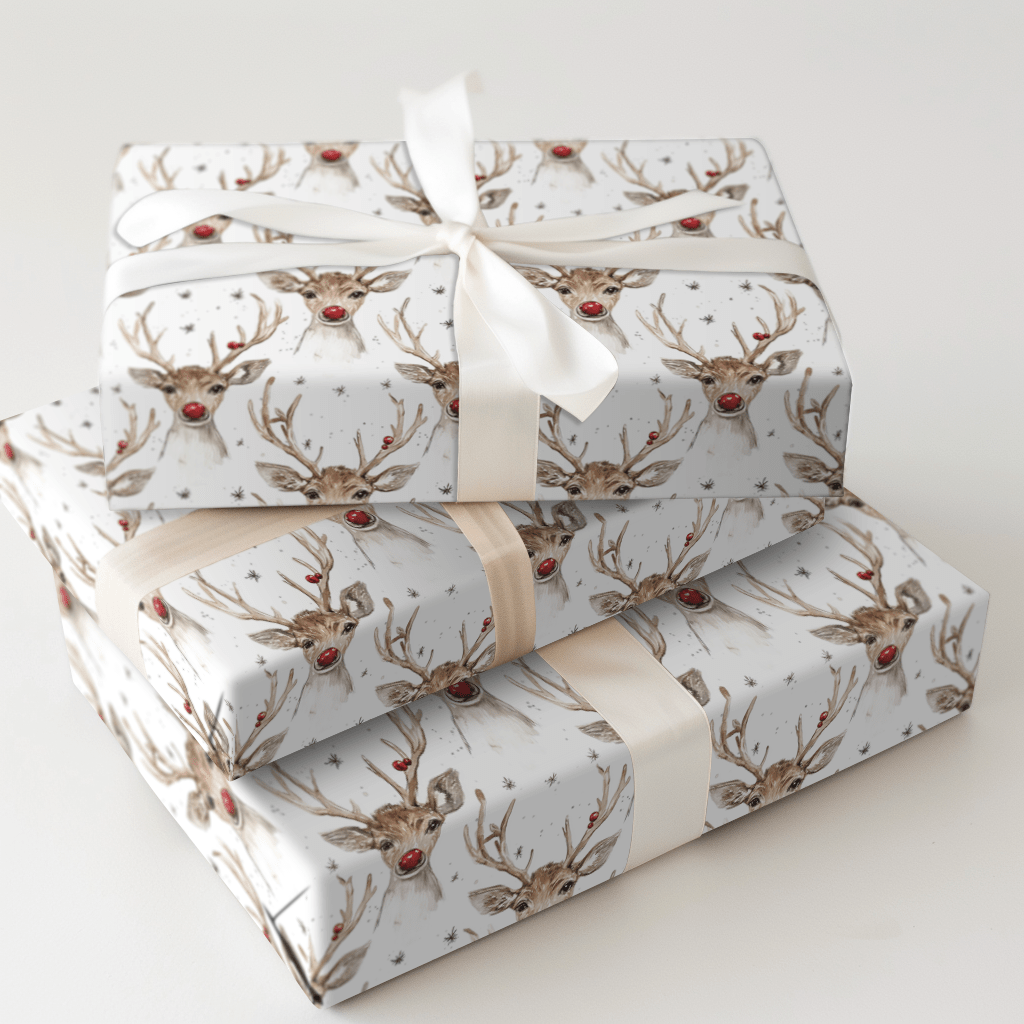 Antlers and Sparkle - Wrapping Paper - Aspen & Arlo