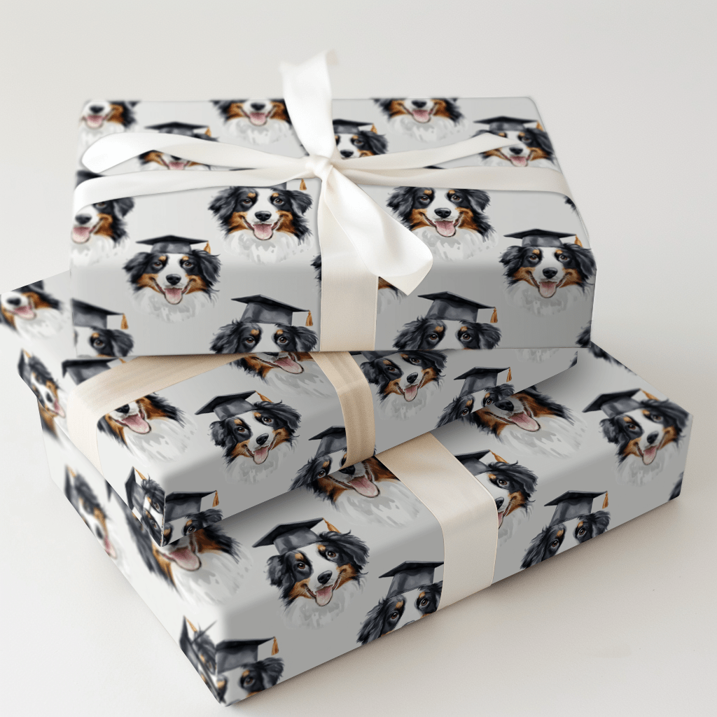 Australian Shepherd Graduate - Wrapping Paper - Aspen & Arlo