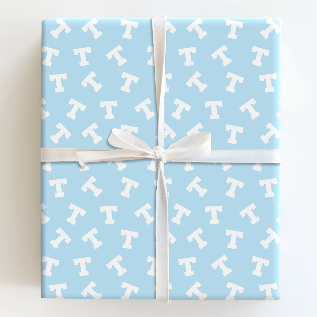 Baby Blue T - Wrapping Paper - Aspen & Arlo