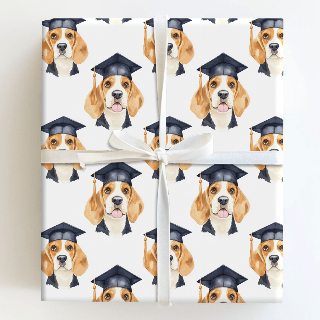 Beagle Graduate - Wrapping Paper - Aspen & Arlo