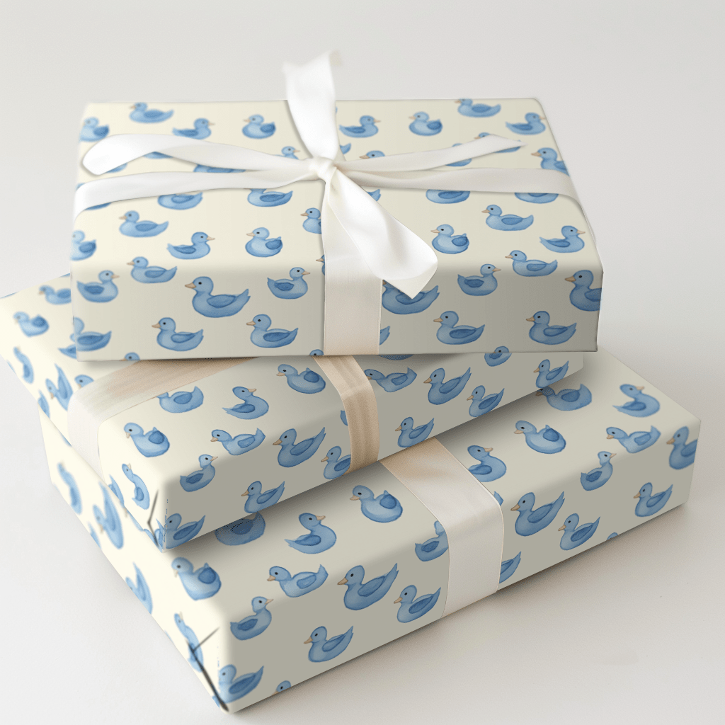 Beak a Boo Blue - Wrapping Paper - Aspen & Arlo