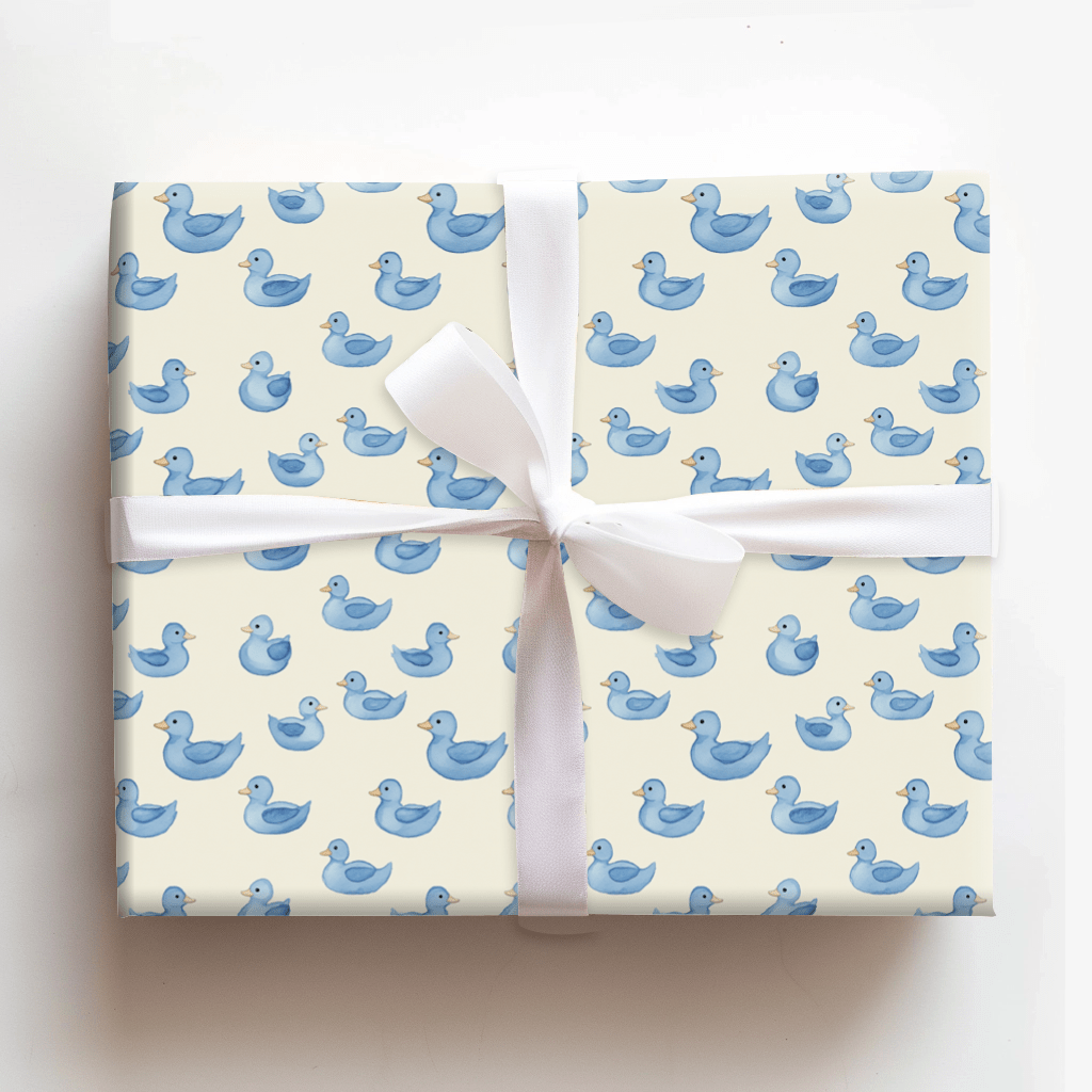 Beak a Boo Blue - Wrapping Paper - Aspen & Arlo