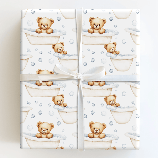 Beary Relaxed - Wrapping Paper - Aspen & Arlo