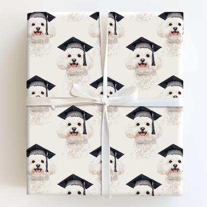 Bichon Frise Graduate - Wrapping Paper - Aspen & Arlo