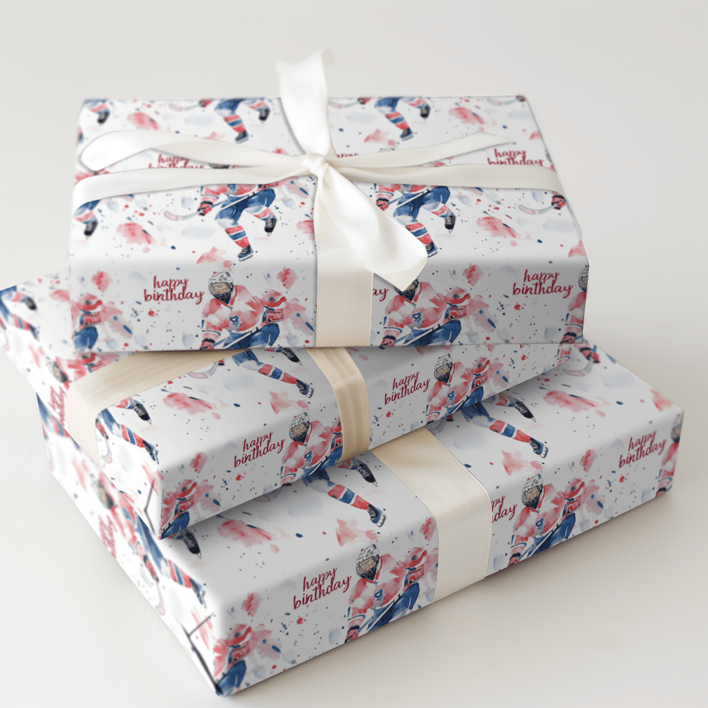 Birthday on Ice - Wrapping Paper - Aspen & Arlo