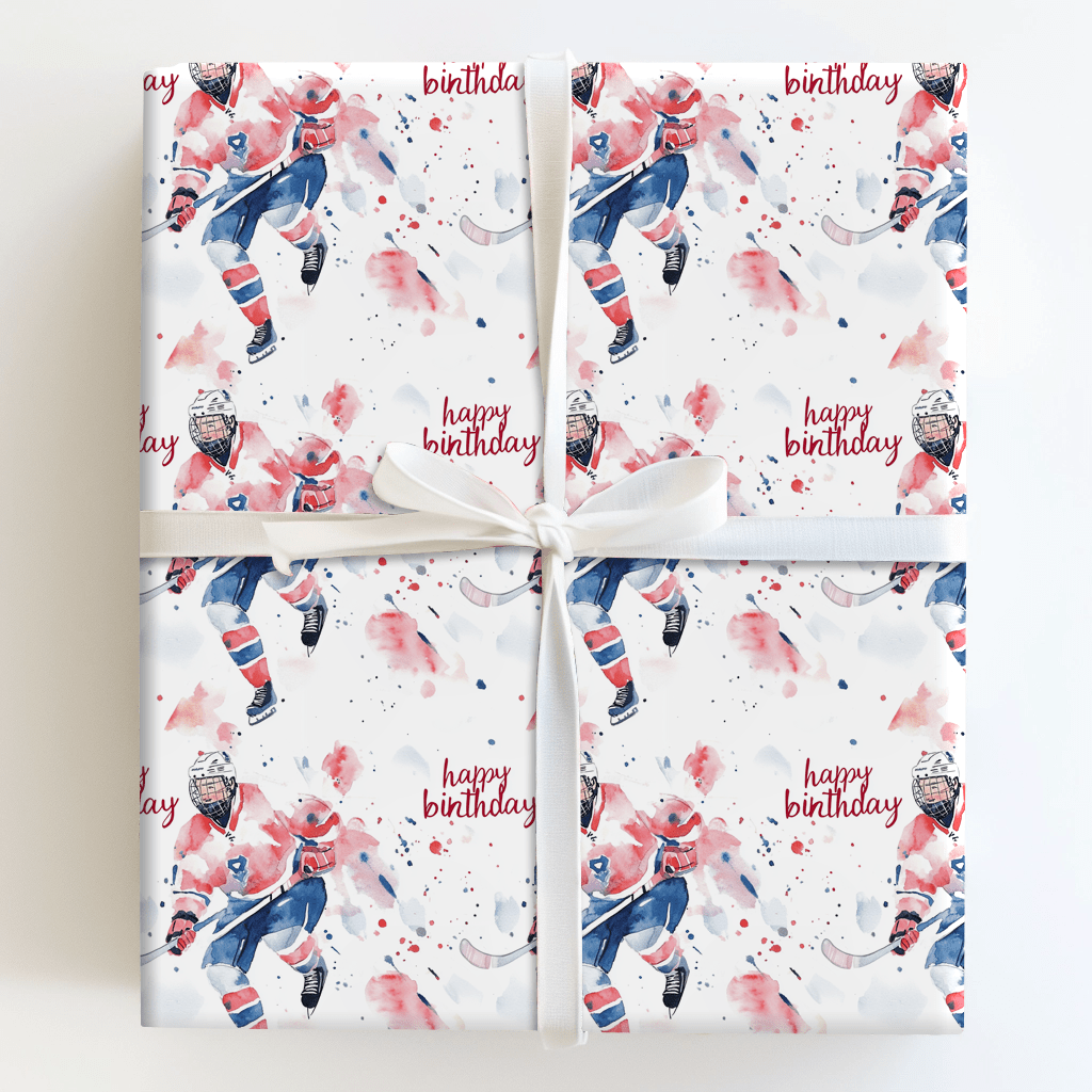 Birthday on Ice - Wrapping Paper - Aspen & Arlo