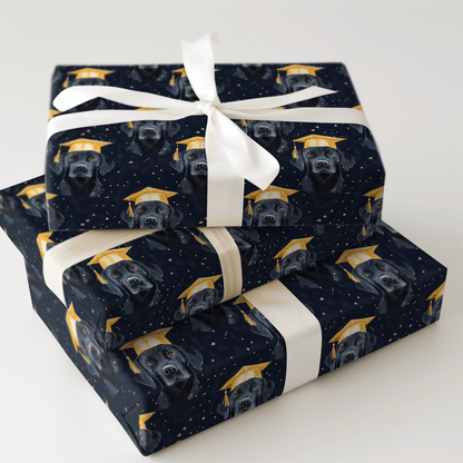 Black Lab Graduate - Wrapping Paper - Aspen & Arlo