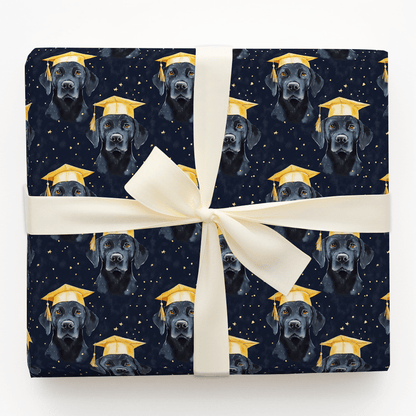 Black Lab Graduate - Wrapping Paper - Aspen & Arlo