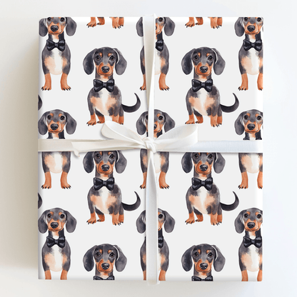 Black Tie with the Dachshunds - Wrapping Paper - Aspen & Arlo
