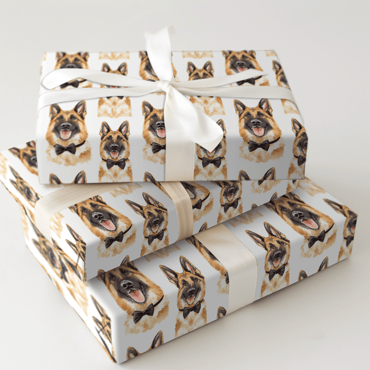 Black Tie with the German Shepherds - Wrapping Paper - Aspen & Arlo