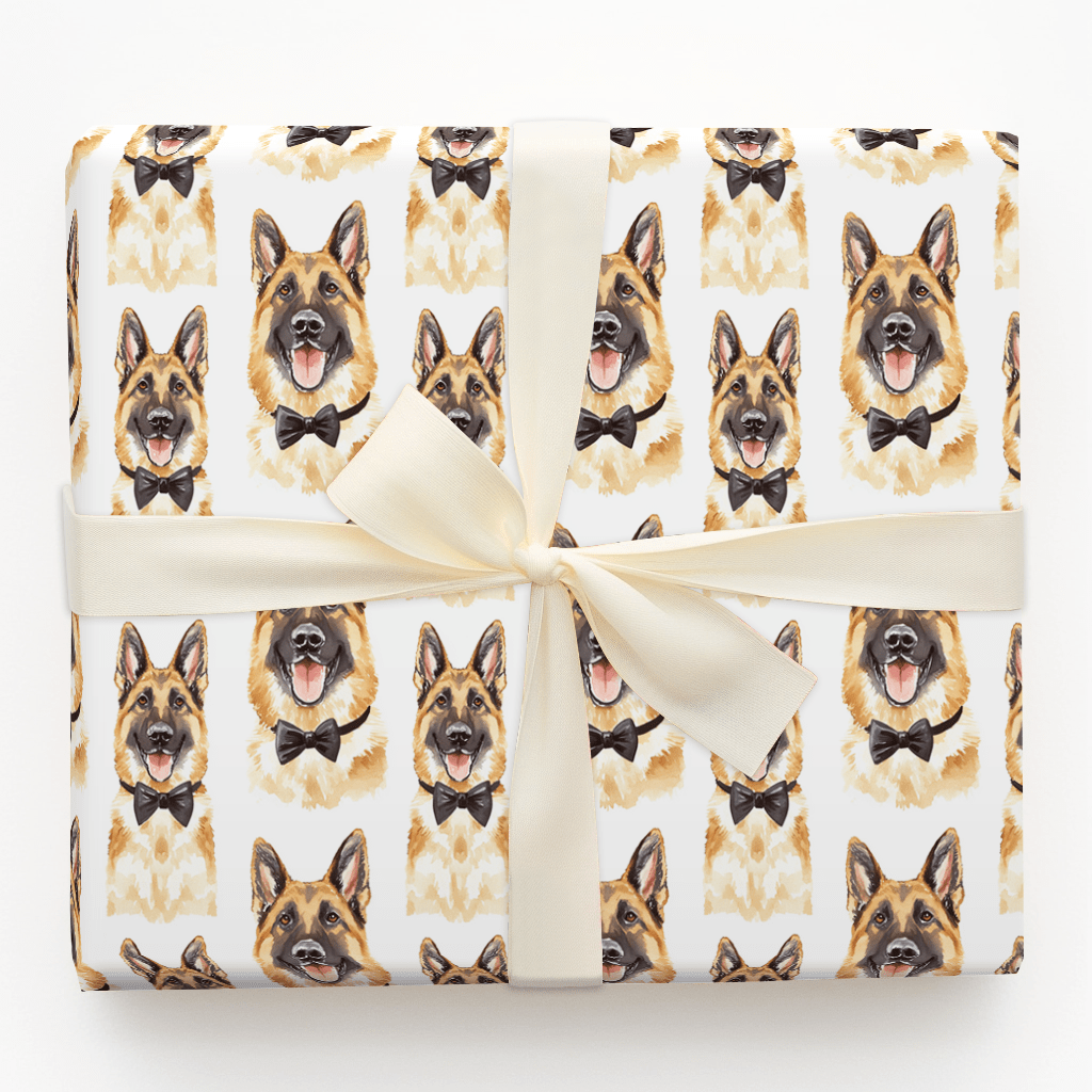 Black Tie with the German Shepherds - Wrapping Paper - Aspen & Arlo