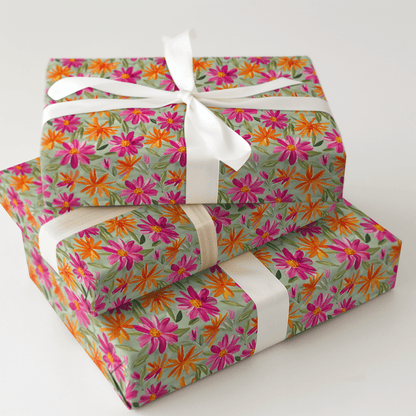 Blooming in Brilliant - Wrapping Paper - Aspen & Arlo