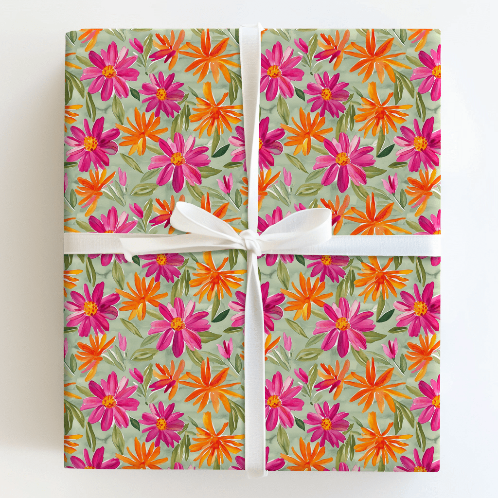 Blooming in Brilliant - Wrapping Paper - Aspen & Arlo