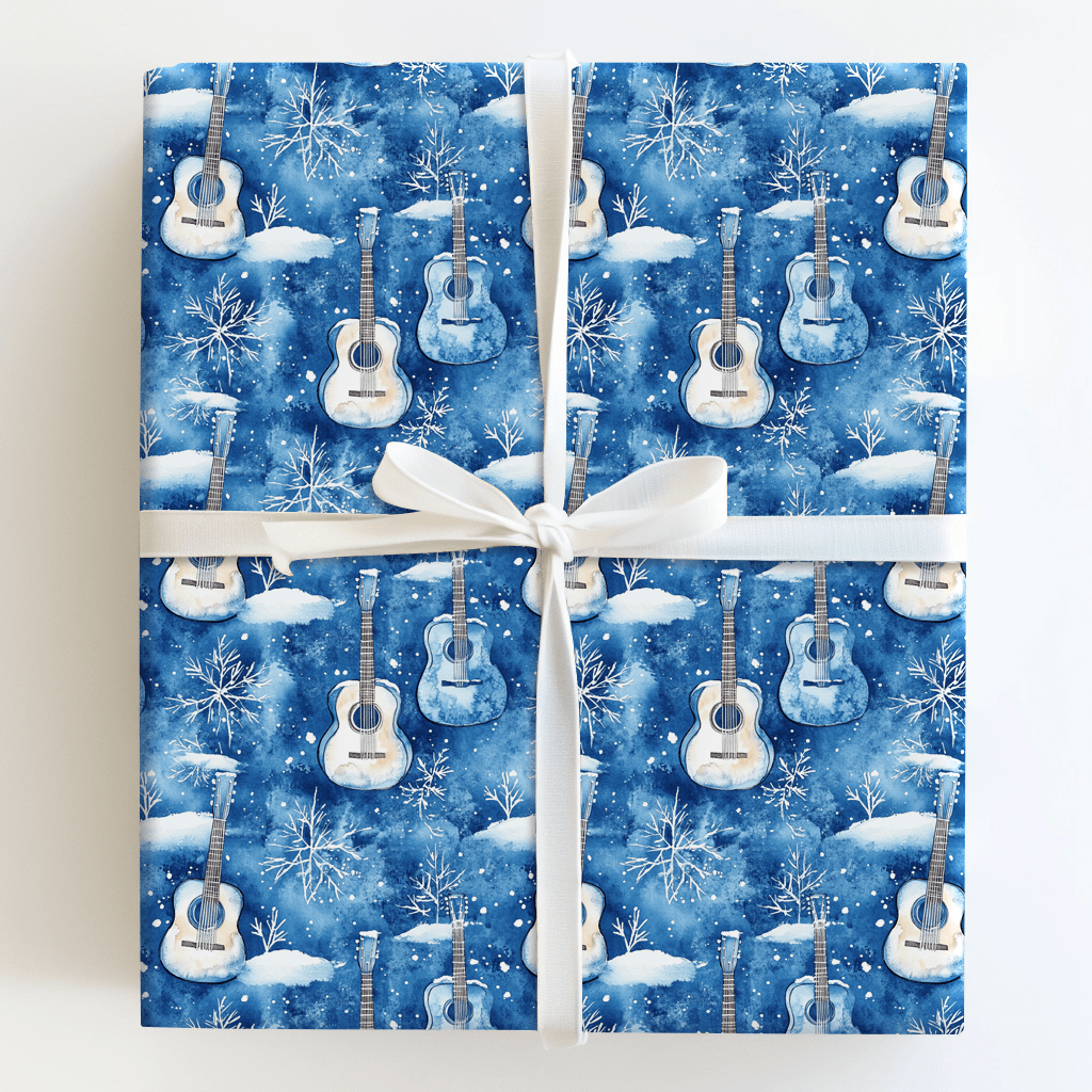 Blue Blue Blue Christmas - Wrapping Paper - Aspen & Arlo