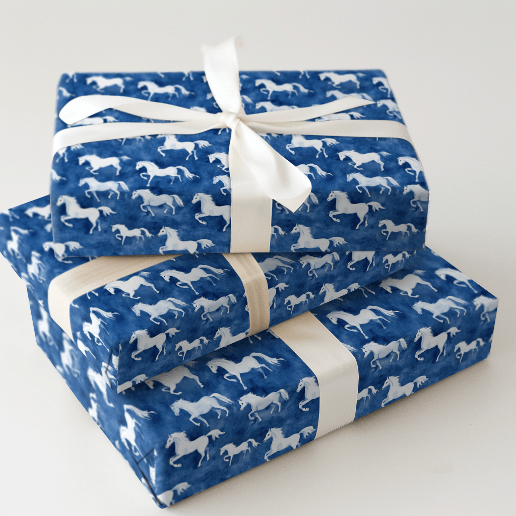 Blue Canter - Wrapping Paper - Aspen & Arlo