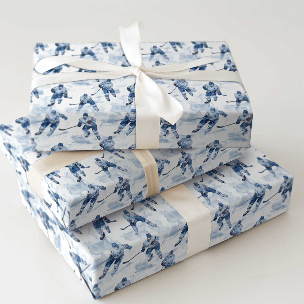 Blue Line Bliss - Wrapping Paper - Aspen & Arlo