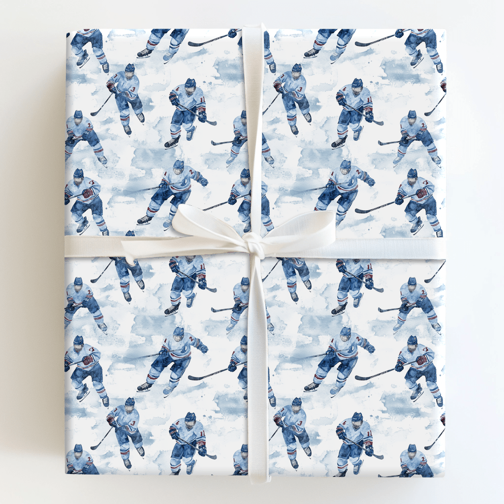 Blue Line Bliss - Wrapping Paper - Aspen & Arlo