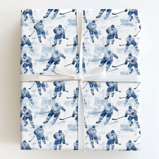 Blue Line Bliss - Wrapping Paper - Aspen & Arlo
