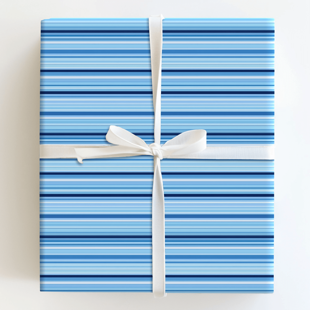 Blueberry Stripes - Wrapping Paper - Aspen & Arlo