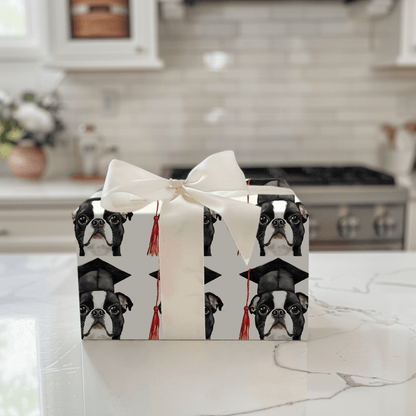 Boston Terrier Graduate - Wrapping Paper - Aspen & Arlo