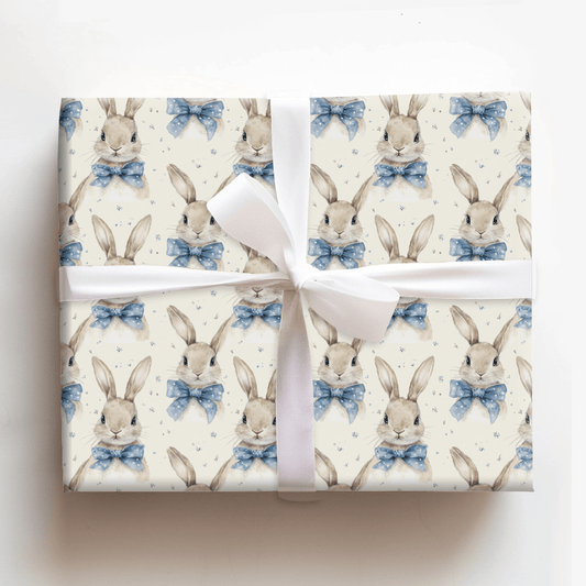 Bowtie Bunny Hop - Wrapping Paper - Aspen & Arlo