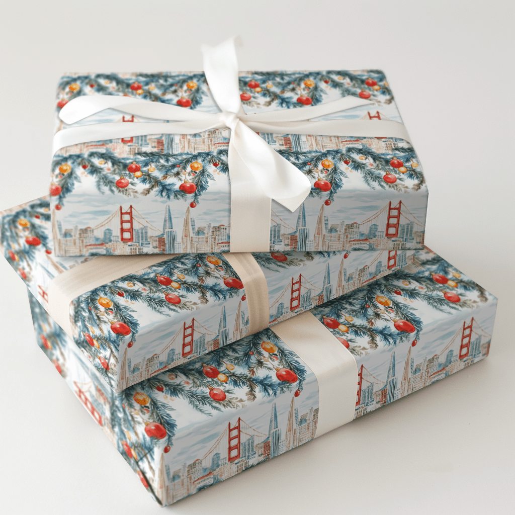 Bridge Over Holiday - Wrapping Paper - Aspen & Arlo