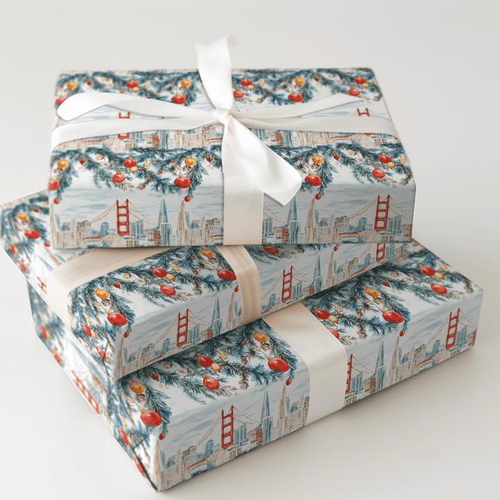 Bridge Over Holiday - Wrapping Paper - Aspen & Arlo