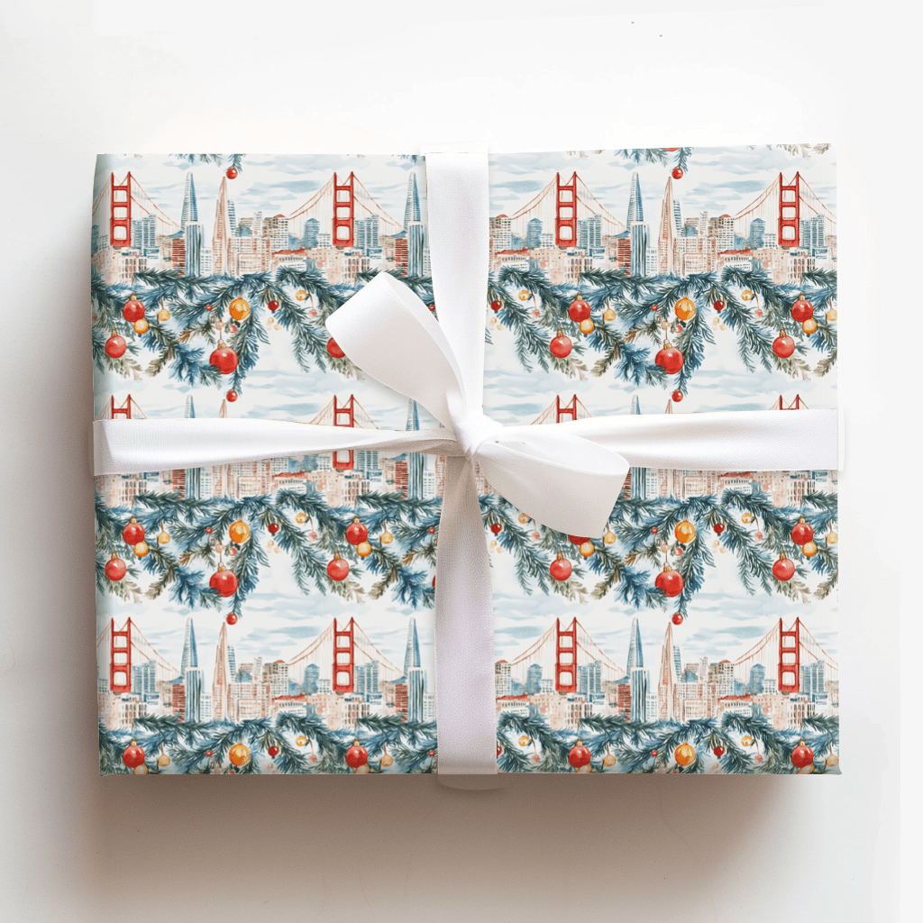 Bridge Over Holiday - Wrapping Paper - Aspen & Arlo