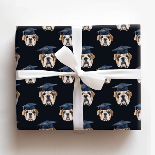 Bulldog Graduate - Wrapping Paper - Aspen & Arlo