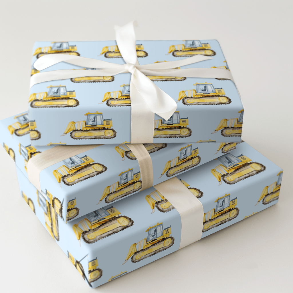 Bulldoze Into Fun - Wrapping Paper - Aspen & Arlo