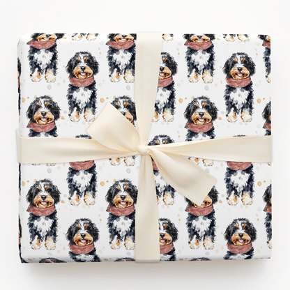Bundle Up with the Bernedoodle - Wrapping Paper - Aspen & Arlo