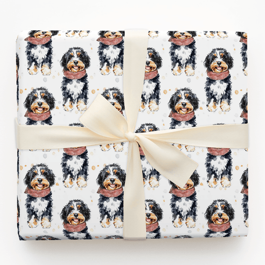 Bundle Up with the Bernedoodle - Wrapping Paper - Aspen & Arlo