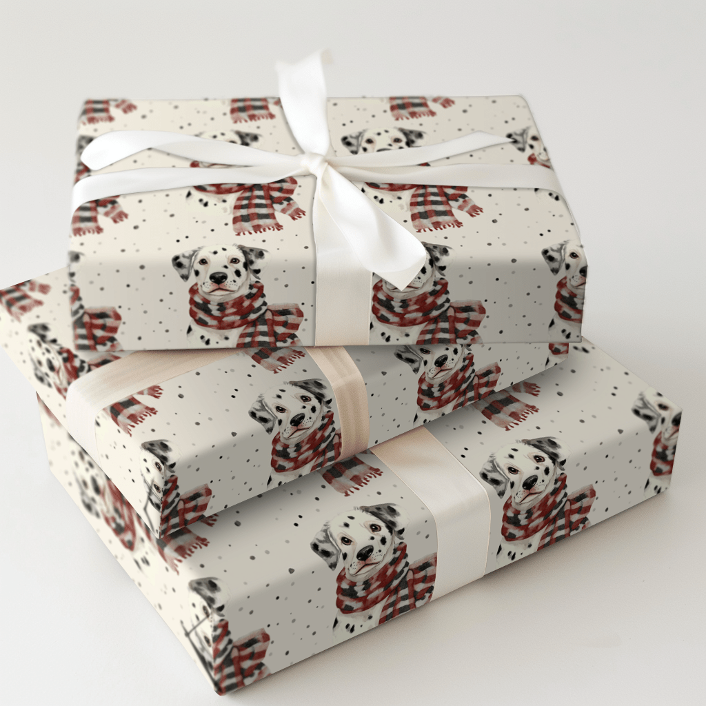 Bundle Up with the Dalmatian - Wrapping Paper - Aspen & Arlo