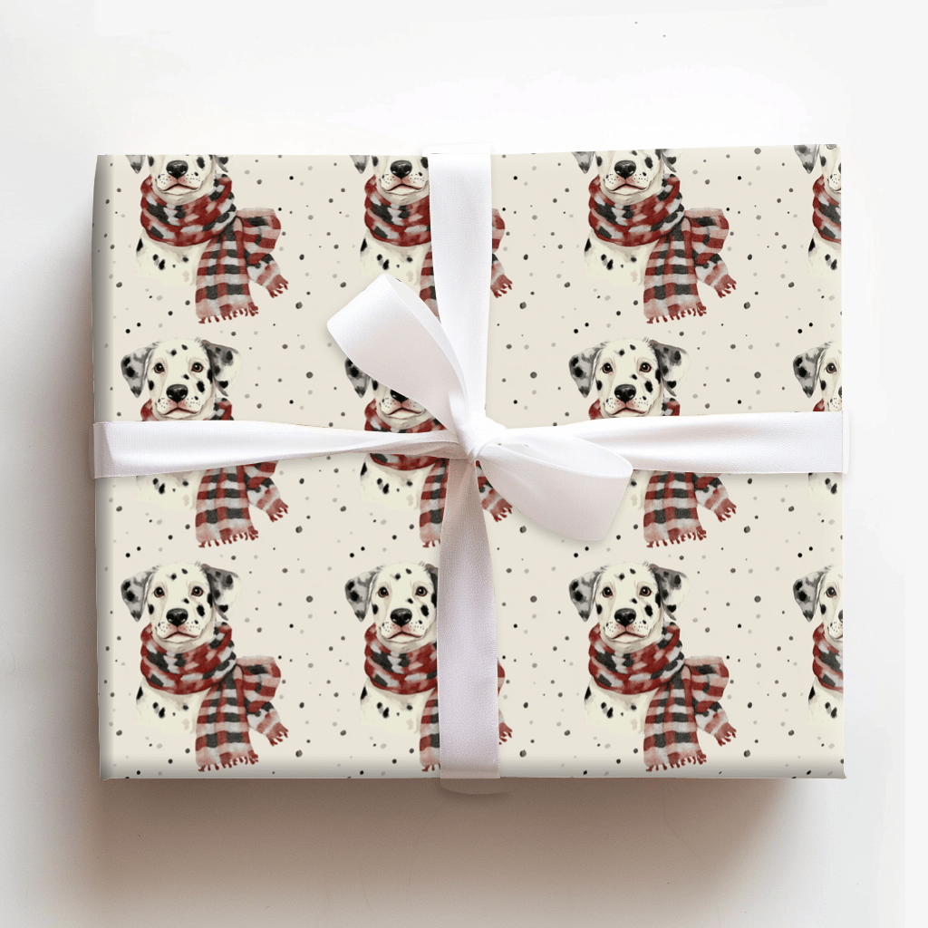 Bundle Up with the Dalmatian - Wrapping Paper - Aspen & Arlo